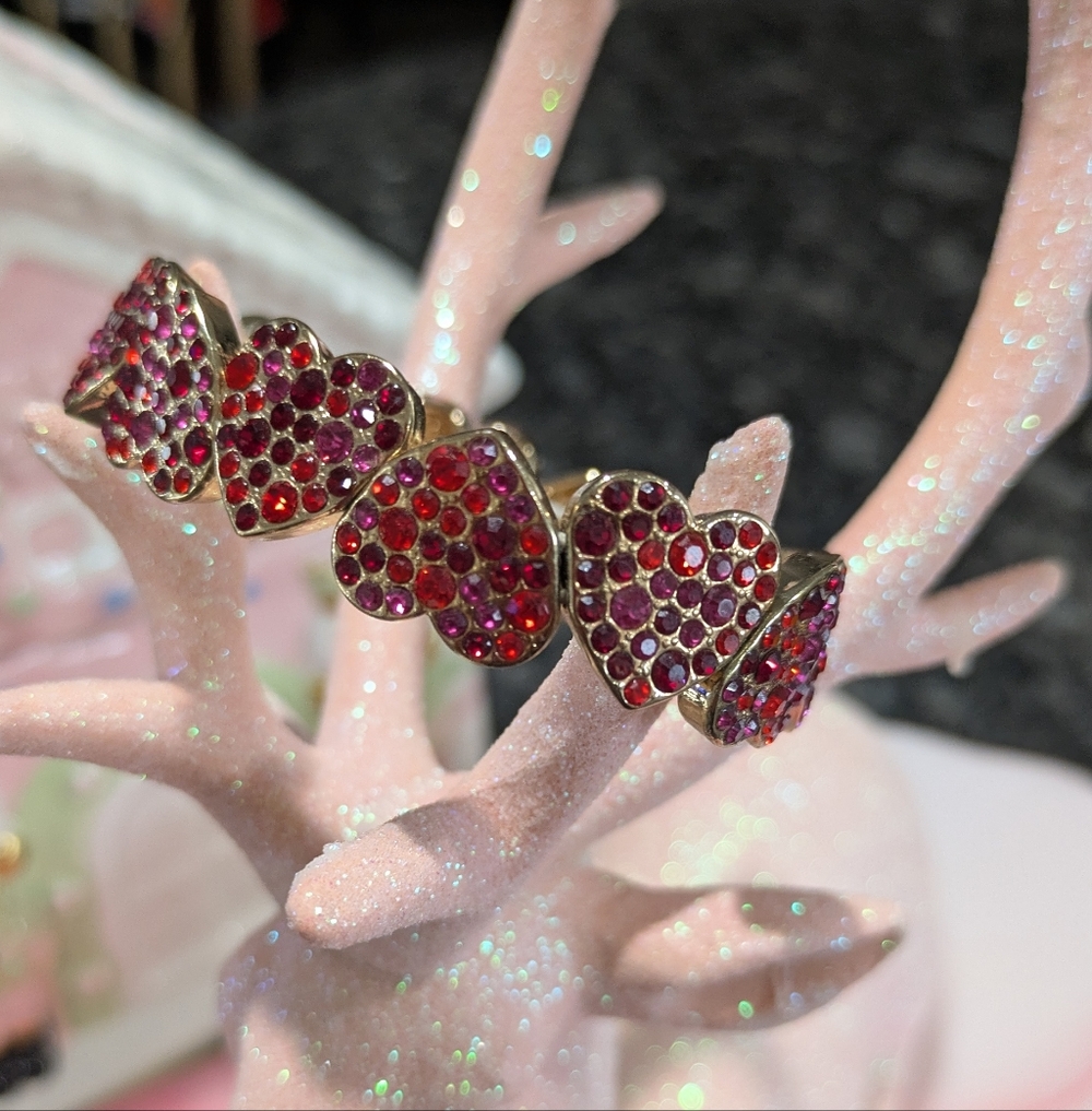 Heart Shaped Red Gem Bracelet INC